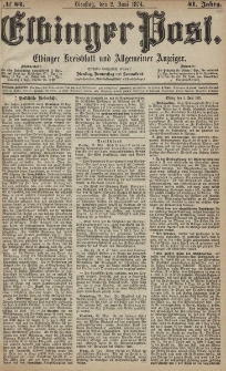 Elbinger Post, Nr. 64, Dienstag 2 Juni 1874, 41 Jh