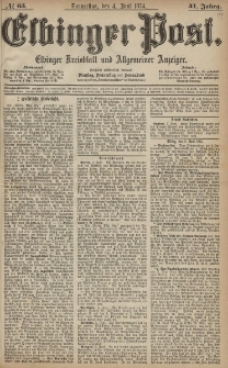 Elbinger Post, Nr. 65, Donnerstag 4 Juni 1874, 41 Jh