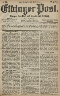 Elbinger Post, Nr. 72, Sonnabend 20 Juni 1874, 41 Jh
