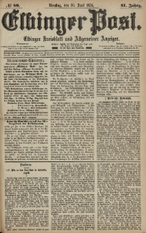 Elbinger Post, Nr. 80, Dienstag 30 Juni 1874, 41 Jh