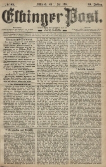 Elbinger Post, Nr. 81, Mittwoch 1 Juli 1874, 41 Jh