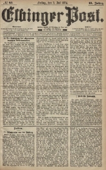 Elbinger Post, Nr. 83, Freitag 3 Juli 1874, 41 Jh