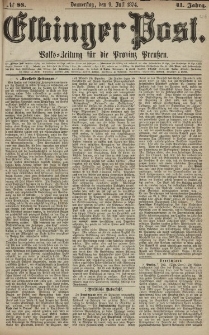 Elbinger Post, Nr. 88, Donnerstag 9 Juli 1874, 41 Jh