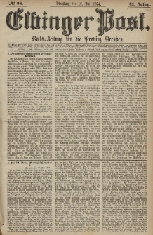 Elbinger Post, Nr. 98, Dienstag 21 Juli 1874, 41 Jh