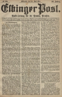 Elbinger Post, Nr. 99, Mittwoch 22 Juli 1874, 41 Jh