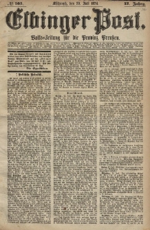 Elbinger Post, Nr. 105, Mittwoch 29 Juli 1874, 41 Jh