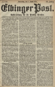 Elbinger Post, Nr. 112, Donnerstag 6 August 1874, 41 Jh