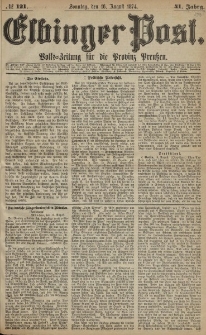 Elbinger Post, Nr. 121, Sonntag 16 August 1874, 41 Jh