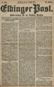 Elbinger Post, Nr. 122, Dienstag 18 August 1874, 41 Jh
