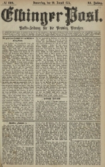 Elbinger Post, Nr. 124, Donnerstag 20 August 1874, 41 Jh