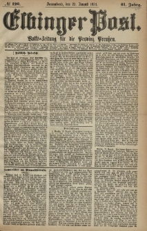 Elbinger Post, Nr. 126, Sonnabend 22 August 1874, 41 Jh