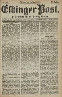 Elbinger Post, Nr. 129, Mittwoch 26 August 1874, 41 Jh