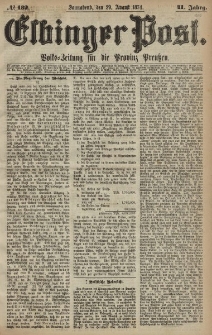 Elbinger Post, Nr. 132, Sonnabend 29 August 1874, 41 Jh