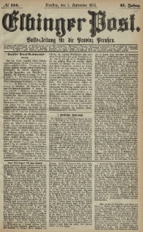 Elbinger Post, Nr. 134, Dienstag 1 September 1874, 41 Jh