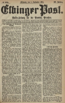 Elbinger Post, Nr. 135, Mittwoch 2 September 1874, 41 Jh