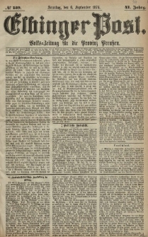 Elbinger Post, Nr. 139, Sonntag 6 September 1874, 41 Jh