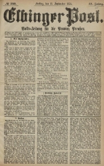 Elbinger Post, Nr. 143, Freitag 11 September 1874, 41 Jh