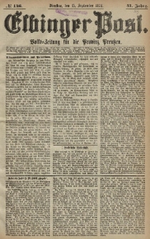 Elbinger Post, Nr. 146, Dienstag 15 September 1874, 41 Jh