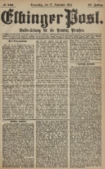 Elbinger Post, Nr. 148, Donnerstag 17 September 1874, 41 Jh