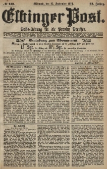 Elbinger Post, Nr. 153, Mittwoch 23 September 1874, 41 Jh