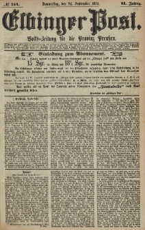 Elbinger Post, Nr. 154, Donnerstag 24 September 1874, 41 Jh