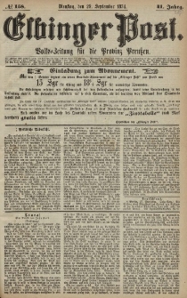 Elbinger Post, Nr. 158, Dienstag 29 September 1874, 41 Jh