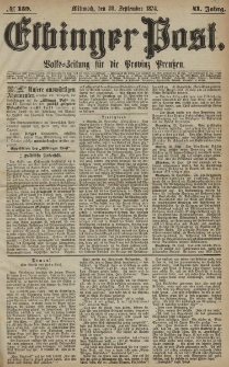 Elbinger Post, Nr. 159, Mittwoch 30 September 1874, 41 Jh