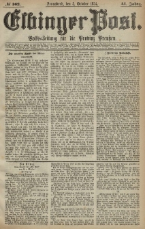 Elbinger Post, Nr. 162, Sonnabend 3 Oktober 1874, 41 Jh