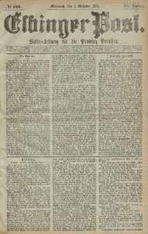 Elbinger Post, Nr. 165, Mittwoch 7 Oktober 1874, 41 Jh