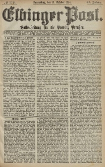 Elbinger Post, Nr. 172, Donnerstag 15 Oktober 1874, 41 Jh