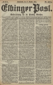 Elbinger Post, Nr. 174, Sonnabend 17 Oktober 1874, 41 Jh