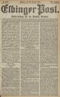 Elbinger Post, Nr. 175, Sonntag 18 Oktober 1874, 41 Jh
