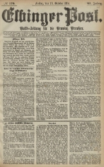 Elbinger Post, Nr. 179, Freitag 23 Oktober 1874, 41 Jh