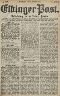 Elbinger Post, Nr. 180, Sonnabend 24 Oktober 1874, 41 Jh