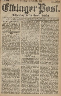 Elbinger Post, Nr. 184, Donnerstag 29 Oktober 1874, 41 Jh