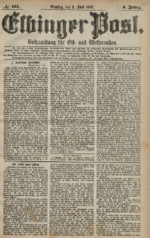 Elbinger Post, Nr. 151 Dienstag 2 Juli 1878, 5 Jahrg.