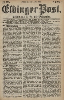 Elbinger Post, Nr. 155 Sonnabend 6 Juli 1878, 5 Jahrg.