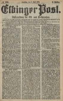Elbinger Post, Nr. 156 Sonntag 7 Juli 1878, 5 Jahrg.