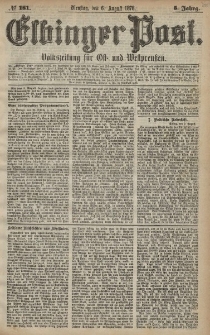 Elbinger Post, Nr. 181 Dienstag 6 August 1878, 5 Jahrg.