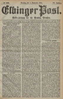 Elbinger Post, Nr. 188, Dienstag 3 November 1874, 41 Jh