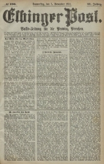 Elbinger Post, Nr. 190, Donnerstag 5 November 1874, 41 Jh