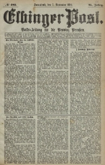 Elbinger Post, Nr. 192, Sonnabend 7 November 1874, 41 Jh