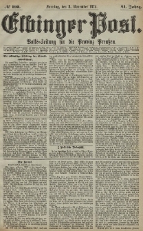Elbinger Post, Nr. 193, Sonntag 8 November 1874, 41 Jh