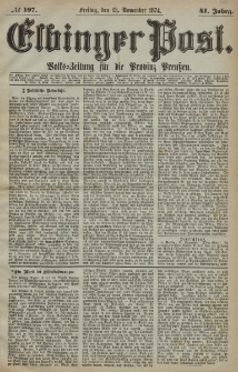 Elbinger Post, Nr. 197, Freitag 13 November 1874, 41 Jh