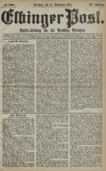 Elbinger Post, Nr. 199, Sonntag 15 November 1874, 41 Jh