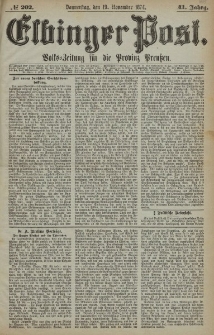 Elbinger Post, Nr. 202, Donnerstag 19 November 1874, 41 Jh