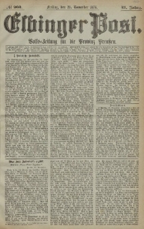 Elbinger Post, Nr. 203, Freitag 20 November 1874, 41 Jh