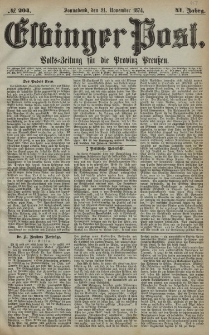 Elbinger Post, Nr. 204, Sonnabend 21 November 1874, 41 Jh