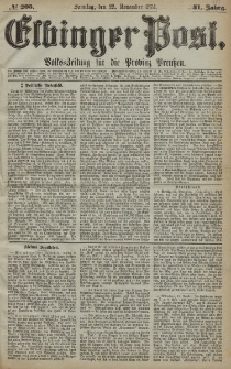 Elbinger Post, Nr. 205, Sonntag 22 November 1874, 41 Jh