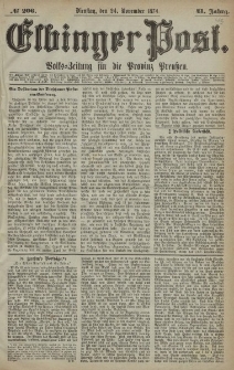 Elbinger Post, Nr. 206, Dienstag 24 November 1874, 41 Jh